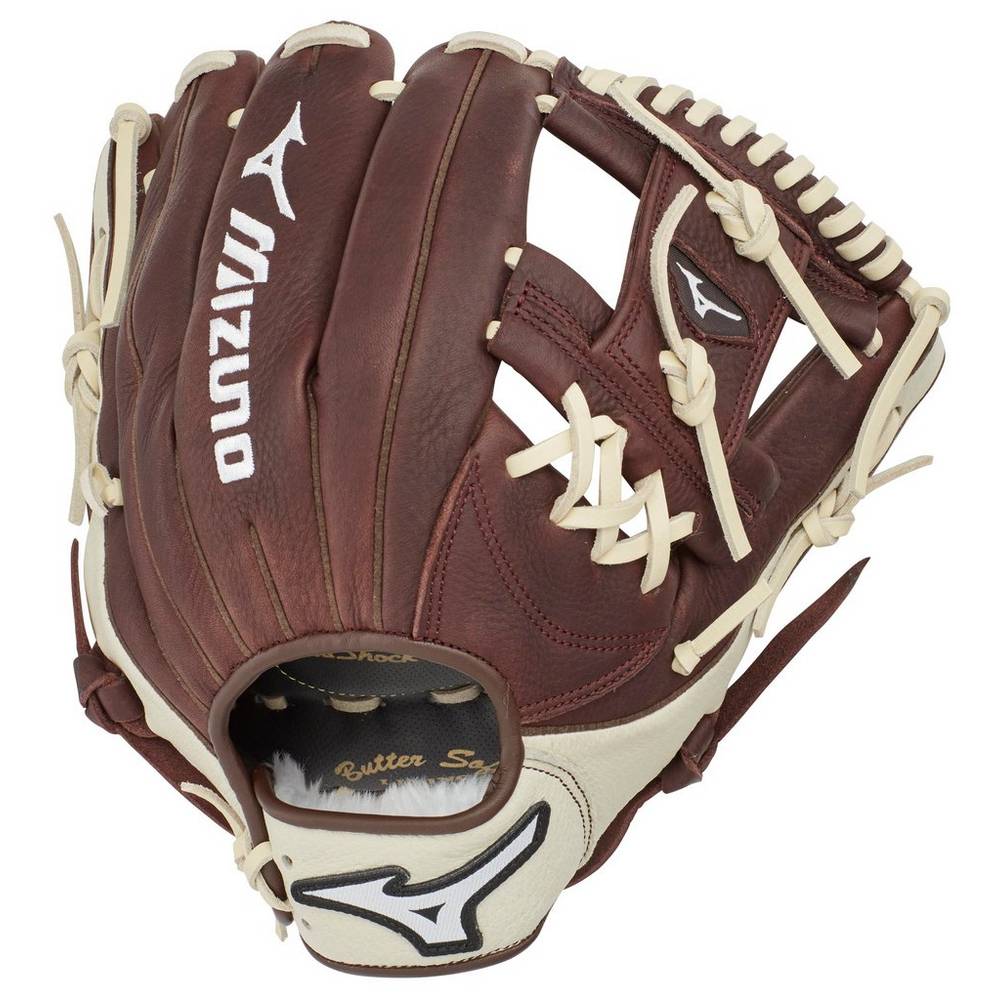 Panske Rukavice Mizuno Franchise Series Infield 11.5" Baseball Káva/Strieborne Vypredaj IBGP54792